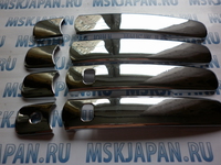 Хромированные накладки на ручки двери с отделкой смарт-отверстие для Nissan X-Trail (2008-2013)